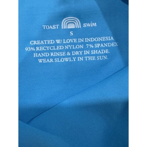 FREE PEOPLE X Toast Swim Women Signature Low Rise Hipster-Bottom Turquoise Sea S - Picture 3 of 5